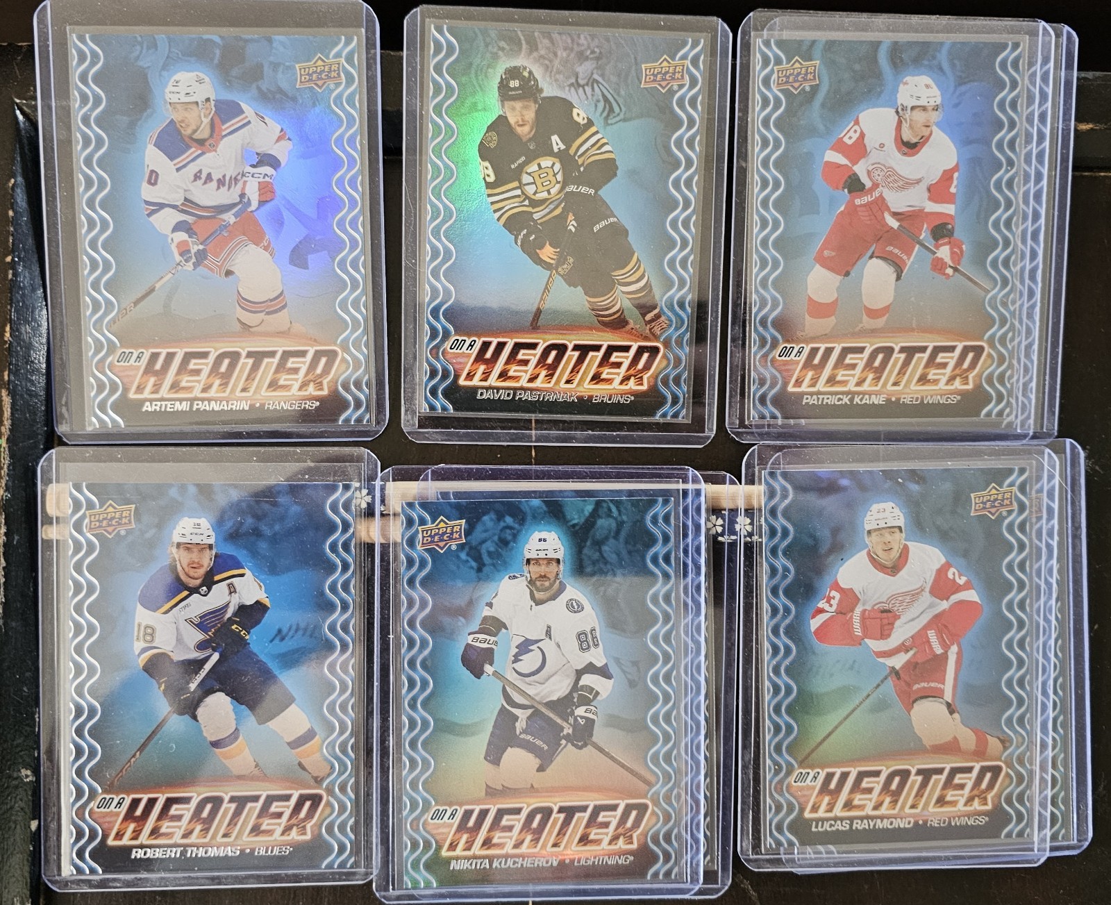 2024-2025 NHL Upper Deck On A Heater 17 Card Lot. Photo Of Names In Last Photo
