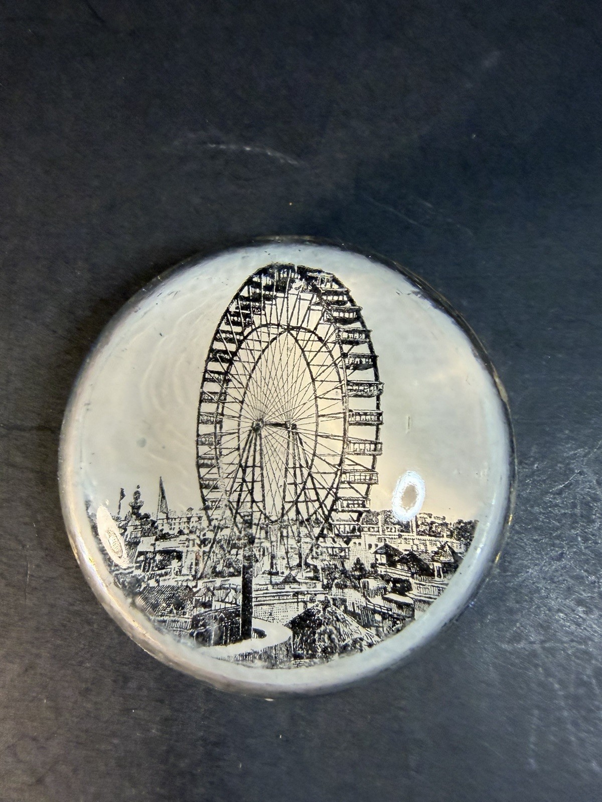 Vintage 1893 World\'s Fair Ferris Wheel Souvenir Paper Weight -small Chip
