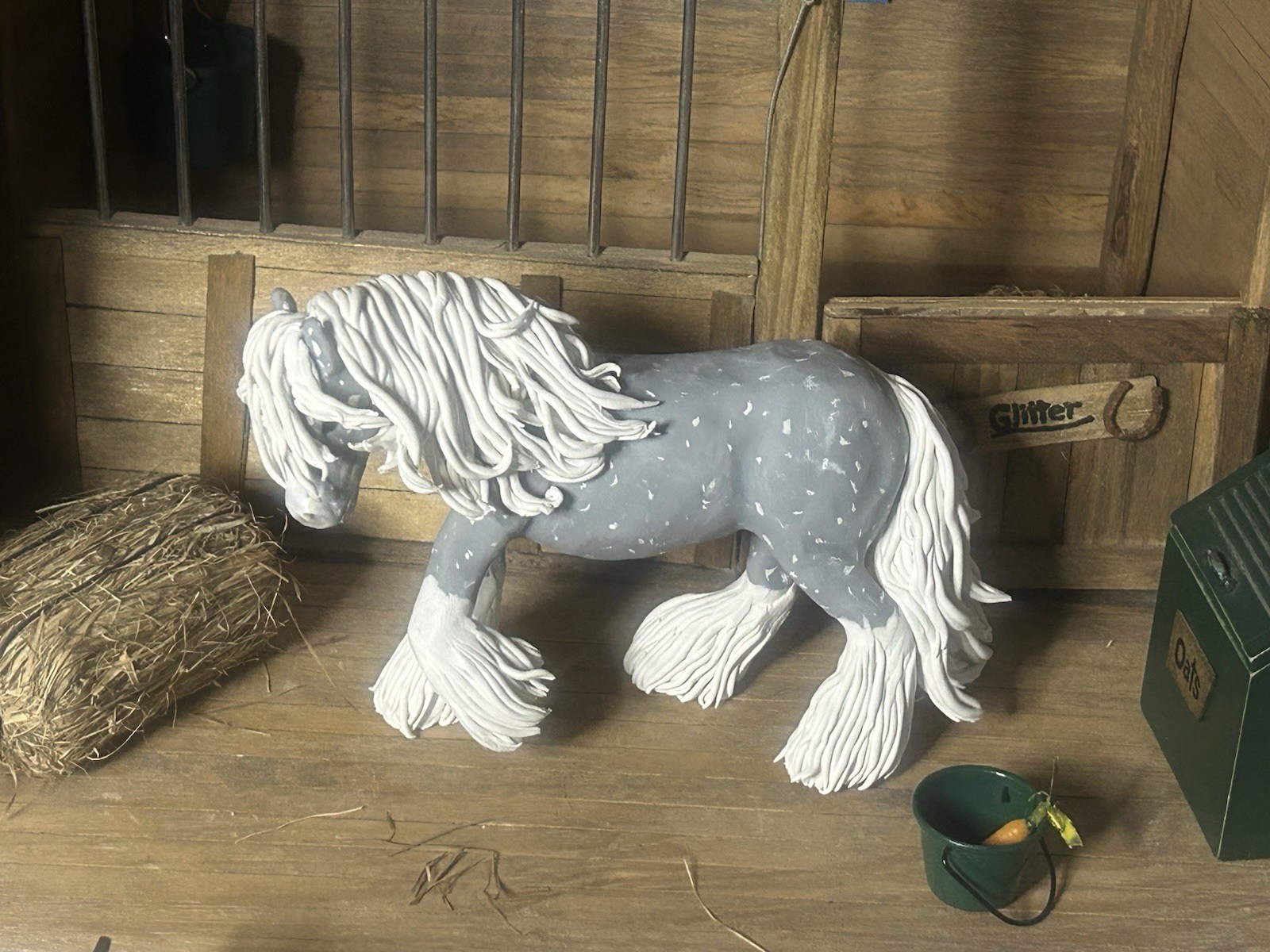 Polymer Clay Gypsy Vanner Horse OOAK
