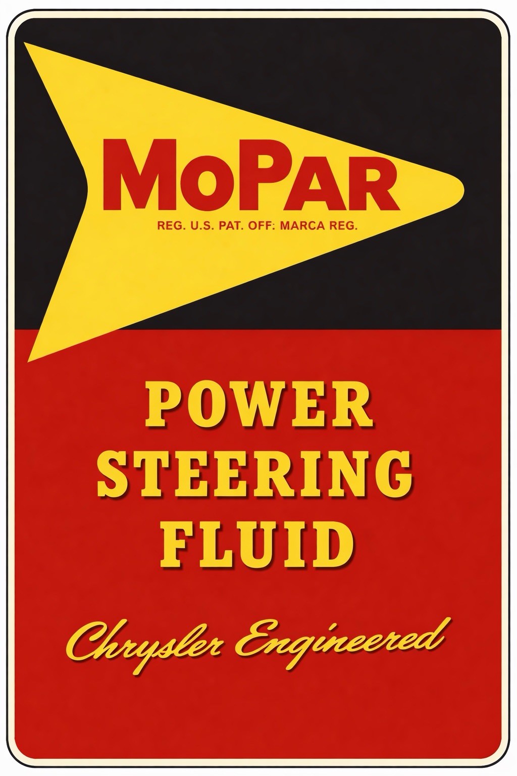Mopar Chrysler Power Steering Fluid Vintage Style Metal Sign Advertising