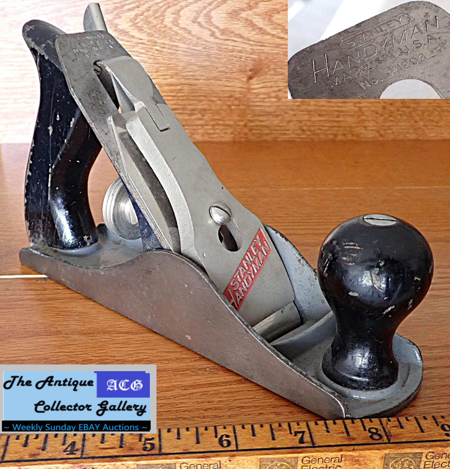Vintage⌛Stanley Handyman H1203 Carpenters Woodworking Plane  🪙1957 to 1973 🪙