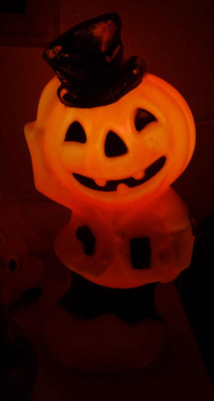 VTG 1969 Empire Scarecrow Jack O' Lantern Pumpkin Halloween Blow Mold 14” fade
