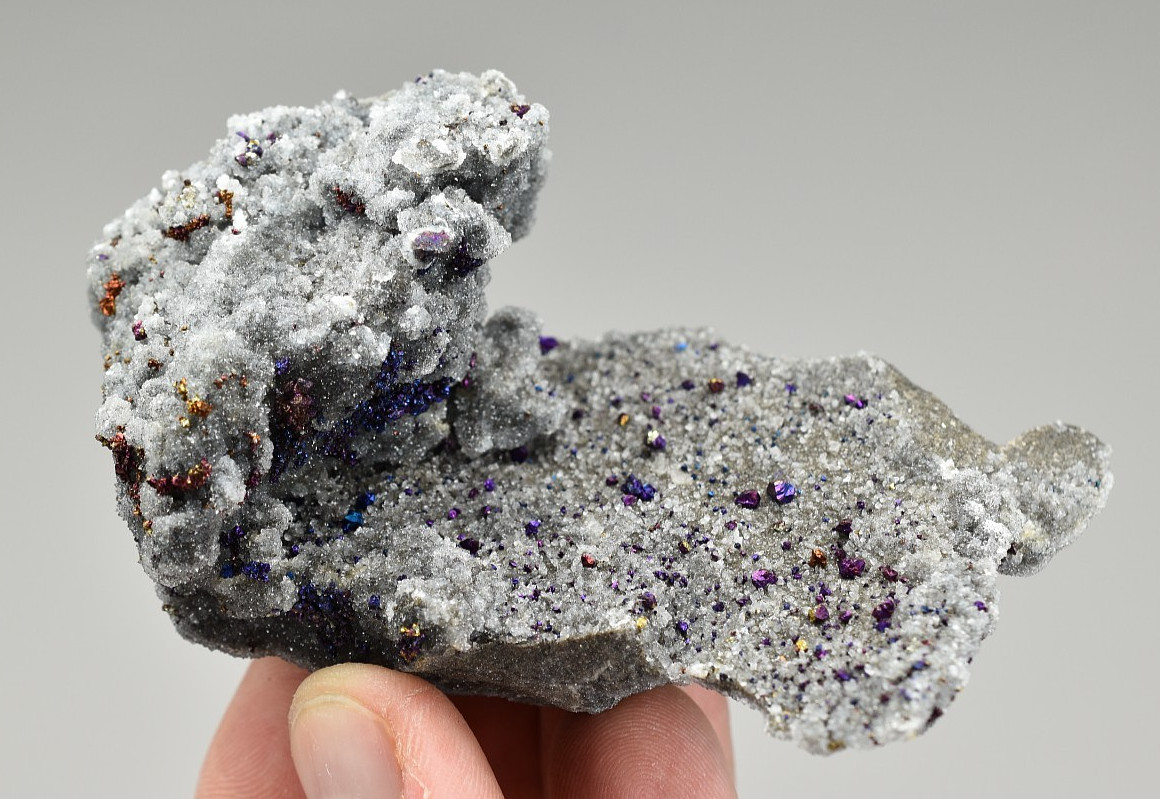 Chalcopyrite on Quartz - Casteel Mine, Iron Co., Missouri