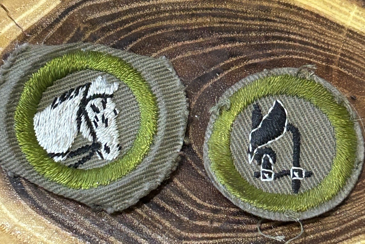 BSA, BOY SCOUT, MERIT BADGE ANIMAL INDUSTRY Original Piece +  Other Patch
