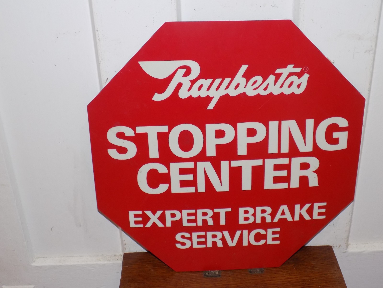 Vintage Raybestos Stopping Center Expert Brake ServicePlastic Sign