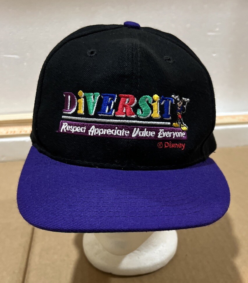 NWOT Rare Disney DIVERSITY SnapBack Hat Cap Cast Member Mickey Mouse Pride Nice*