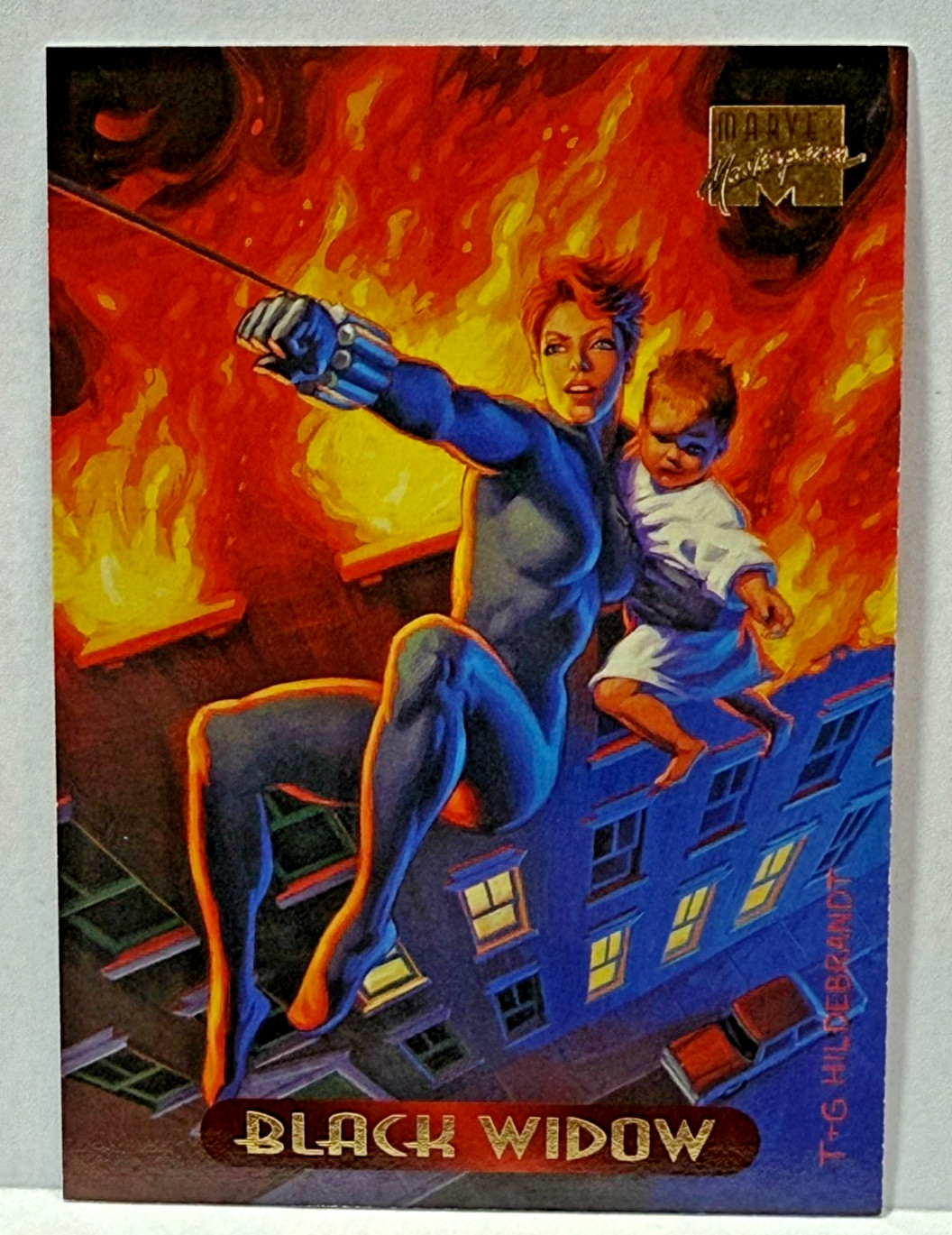 1994 Marvel Masterpieces Gold Foil Black Widow #9