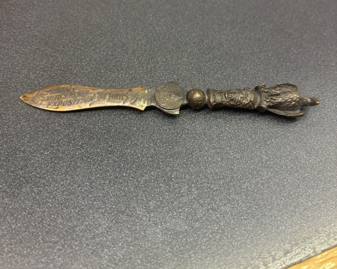 1904 St Louis World’s Fair Louisiana Purchase Exposition Letter Opener Rare