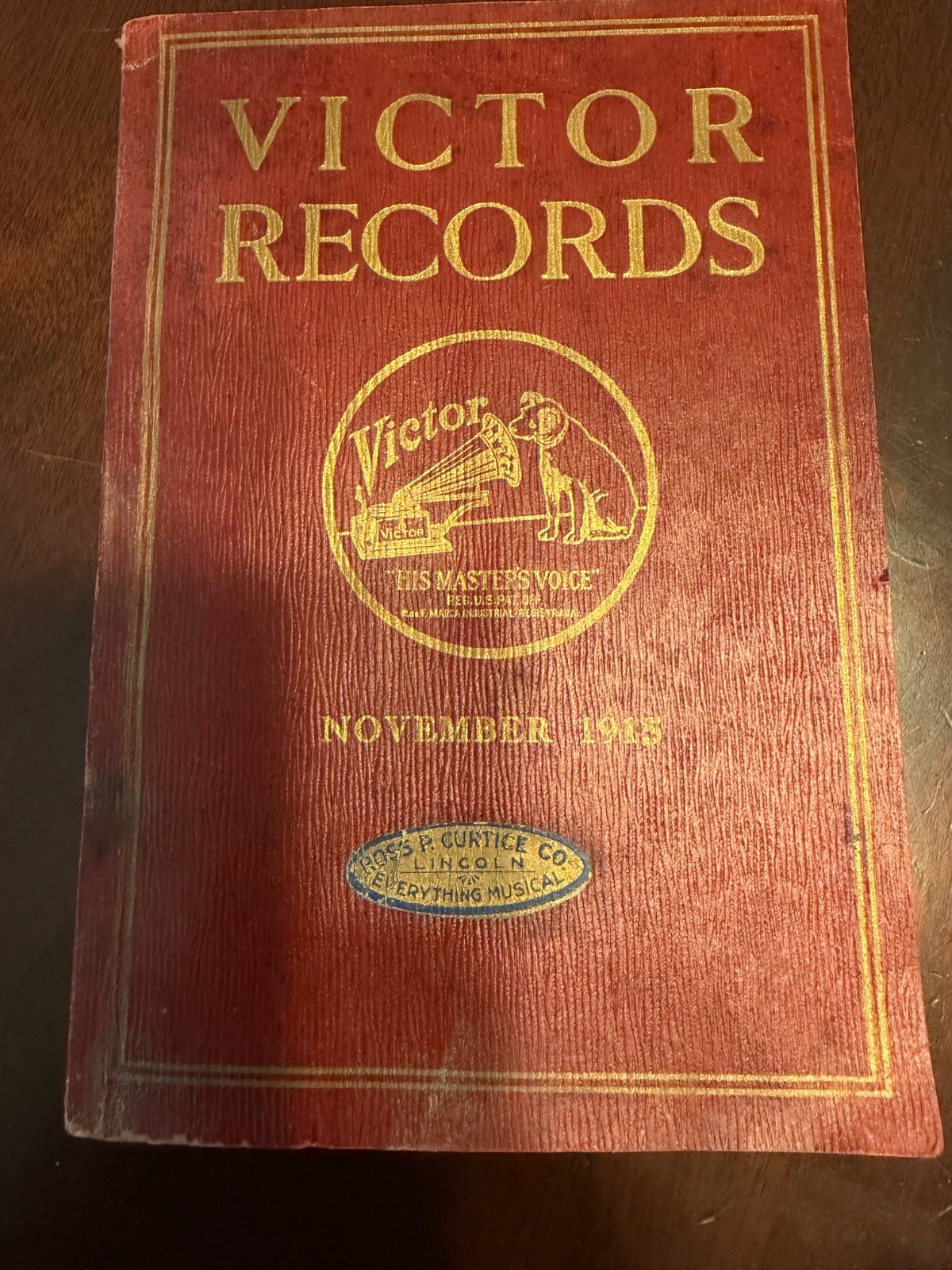 Victor Records Catalog Nov 1916 Antique Book Very Rare