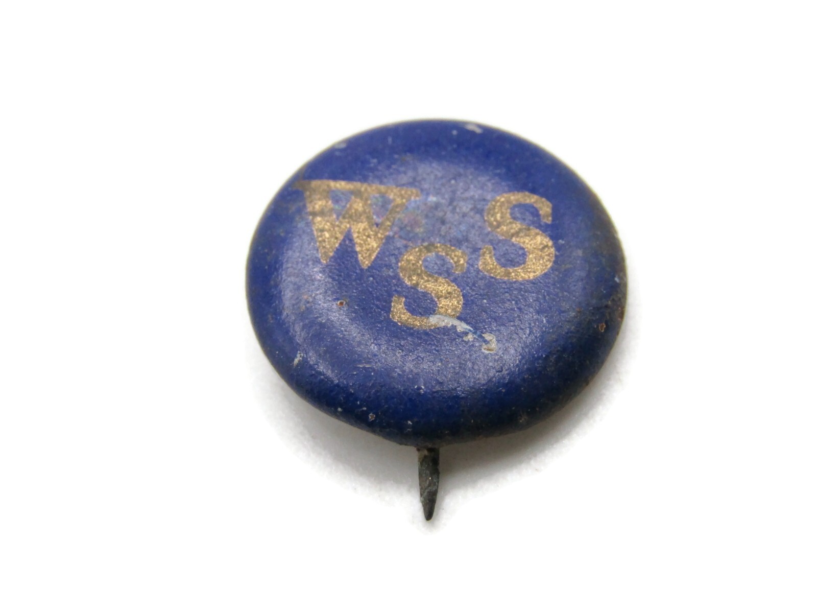 Vintage WSS War Savings Stamps Pin Blue & Gold WWI WWII Era US Patriotic Lapel