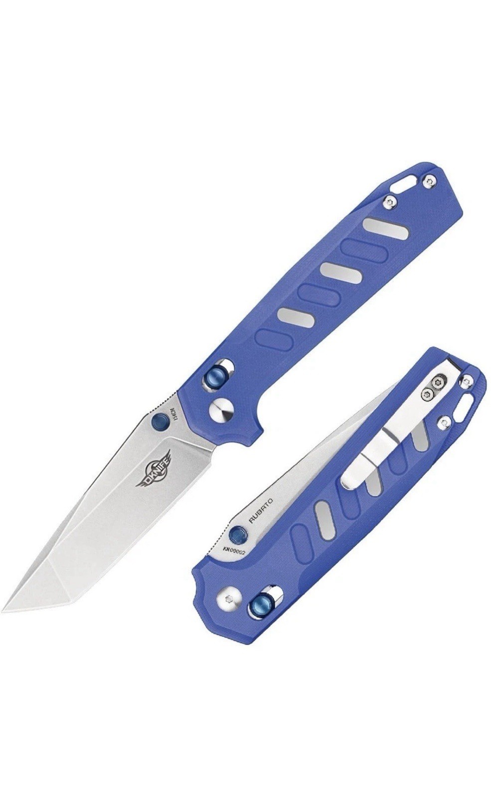 Oknife Rubato Blue Folding Pocket Knife Stainless Steel, G10 Handle *Rare*