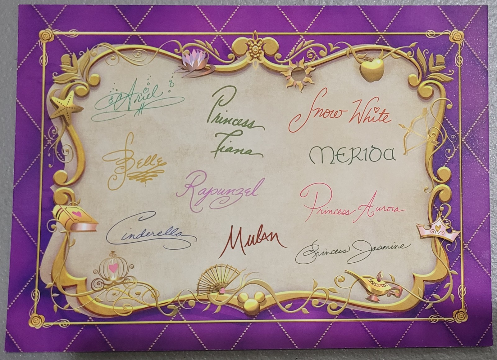 Akershus Royal Banquet Hall Princess Disney World Character Autograph Card NEW