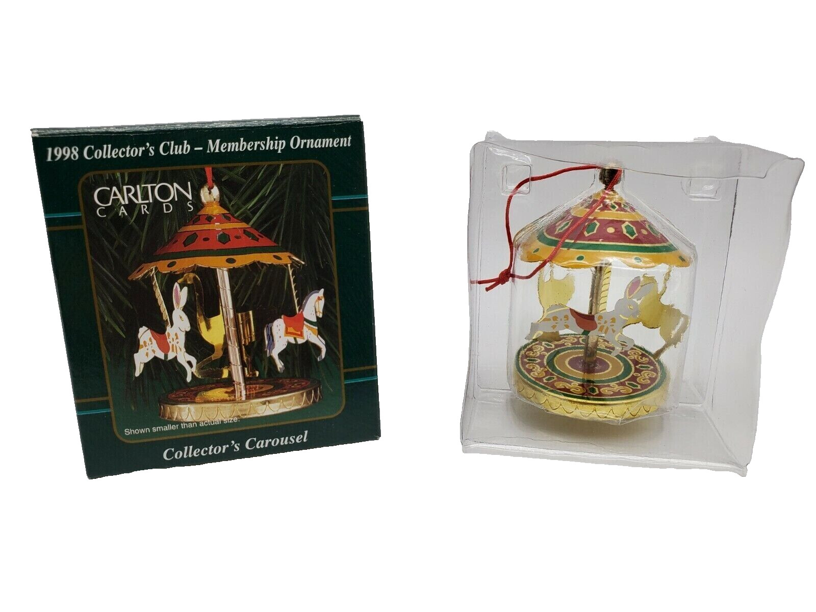 1998 Carlton Cards Heirloom Collector\'s Club Ornament COLLECTOR\'S CAROUSEL B171