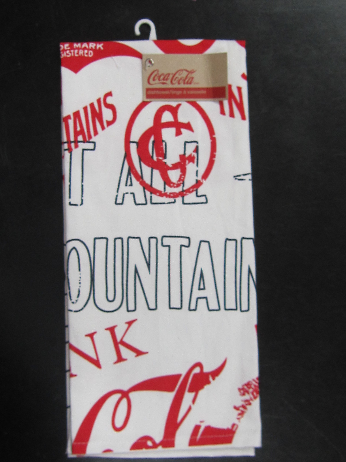 Coca-Cola Red Print Dishtowel