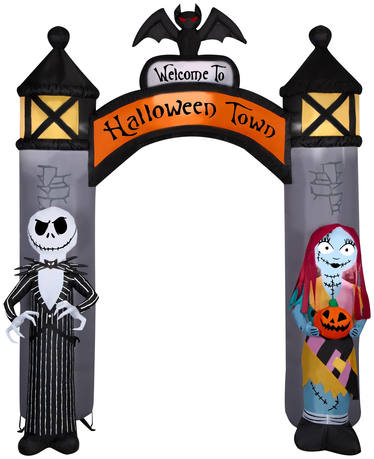 Gemmy 8.5-Ft Disney Jack Skellington Sally Archway Lighted Halloween Inflatable