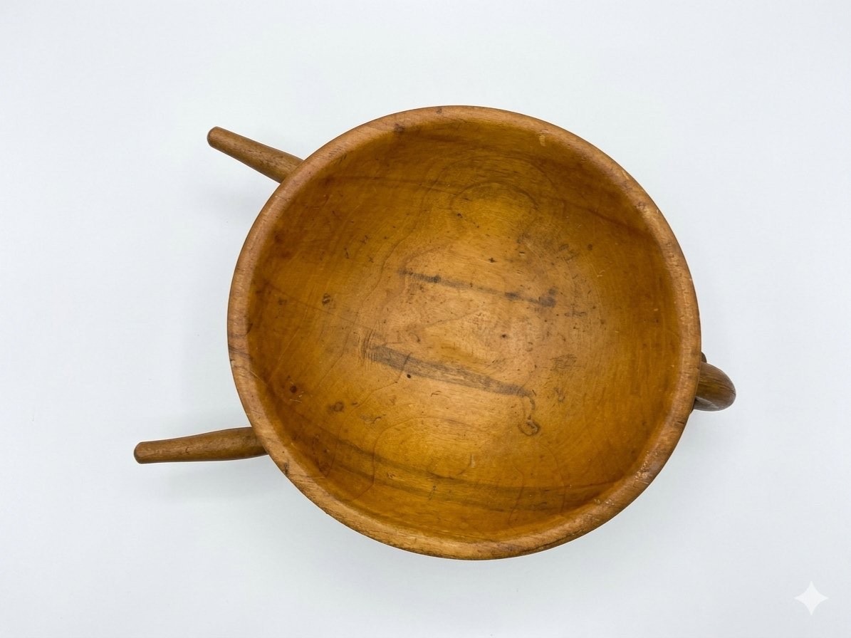 Vintage Parrish Woodworks Mid Century Wooden Wheelbarrow Bowl Centerpiece MCM