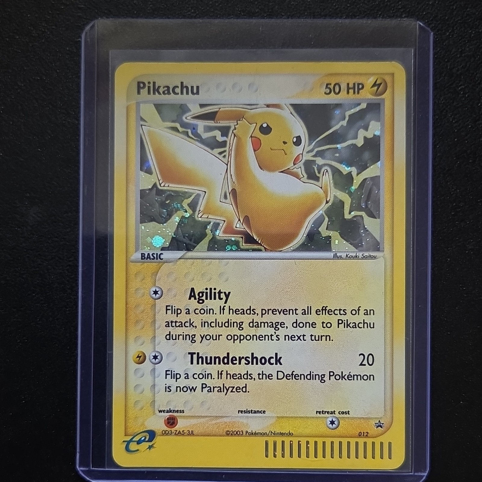 Pokemon TCG Pikachu Black Star Promo Holo #012 (2003) Ex Series Tin - English HP