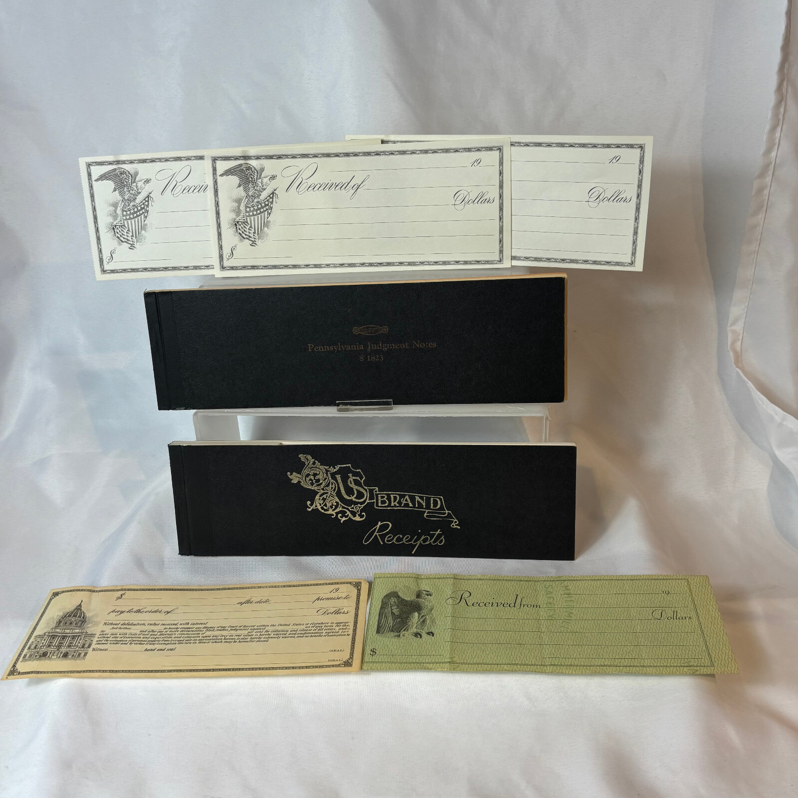 Vtg Shaw's Pennsylvania Judgement Notes & US Receipts Booklet
