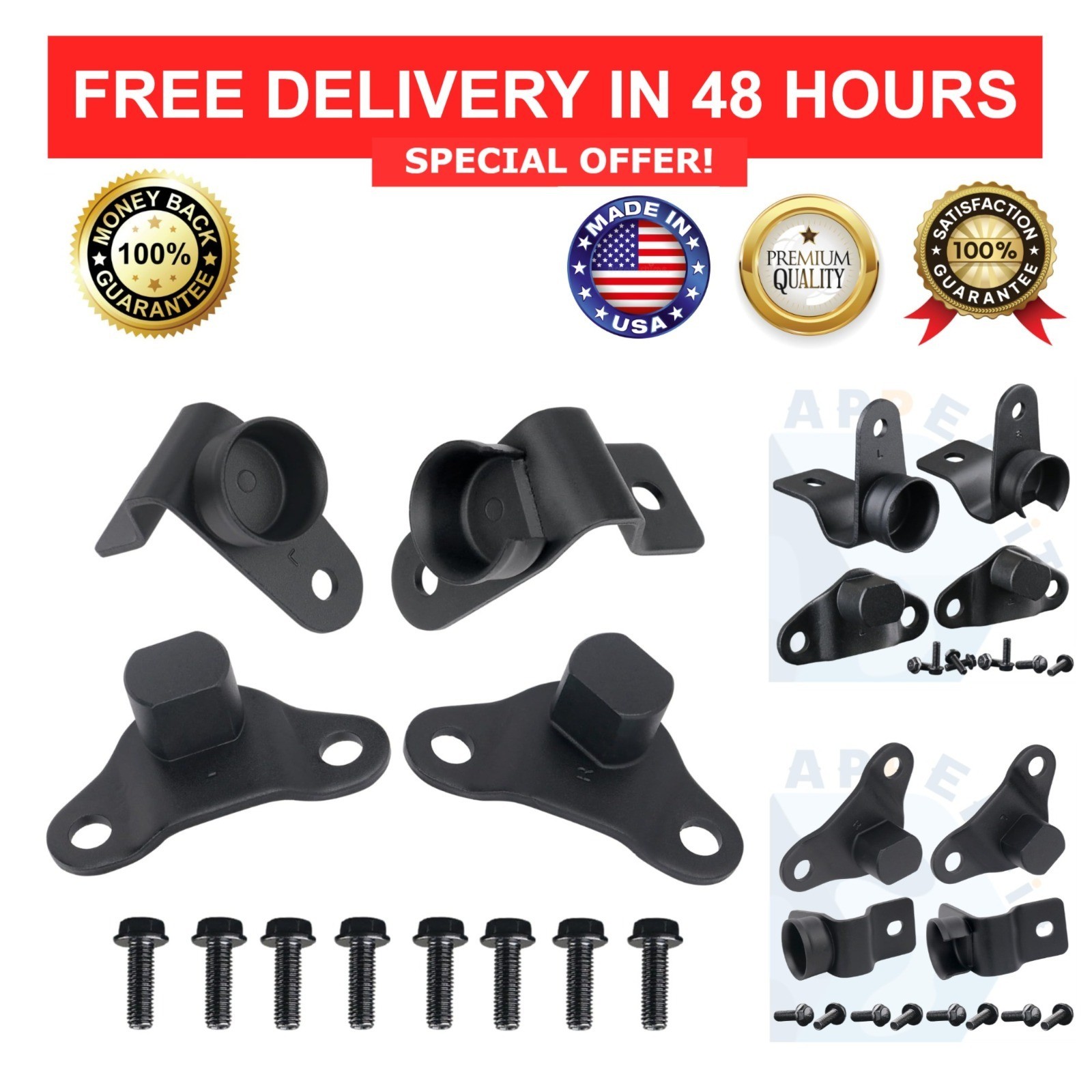Tailgate Hinge Kit for 1999-2007 Chevy Silverado GMC Sierra 1500 2500 3500