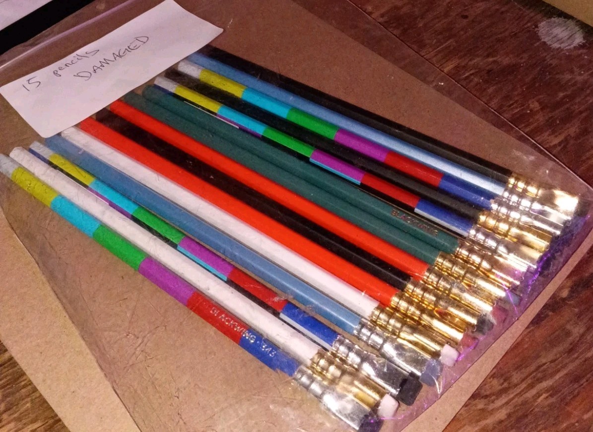 Blackwing Pencil Lot 15 Pencils With Erasers Damaged Slite Imperfections