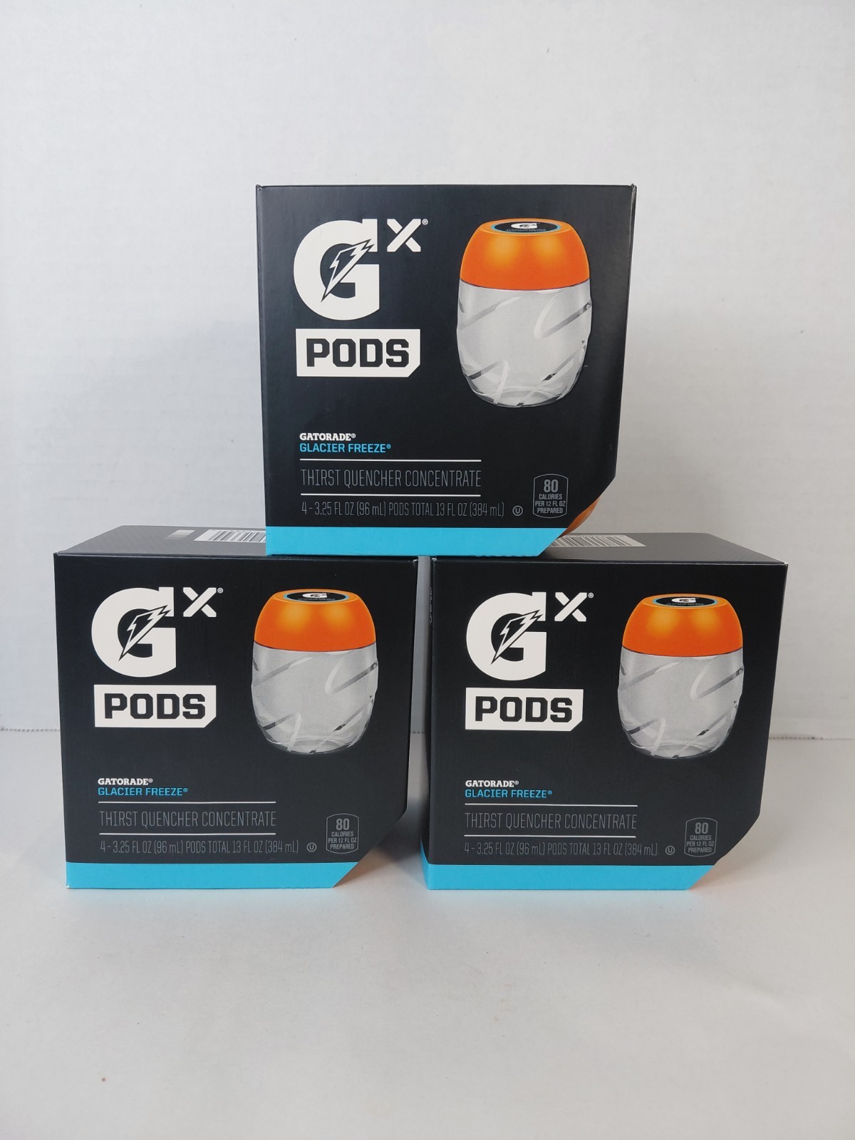 Gatorade GX Pods Glacier Freeze Lot Of 3 Boxes, 12 Pods, Plz Read Description