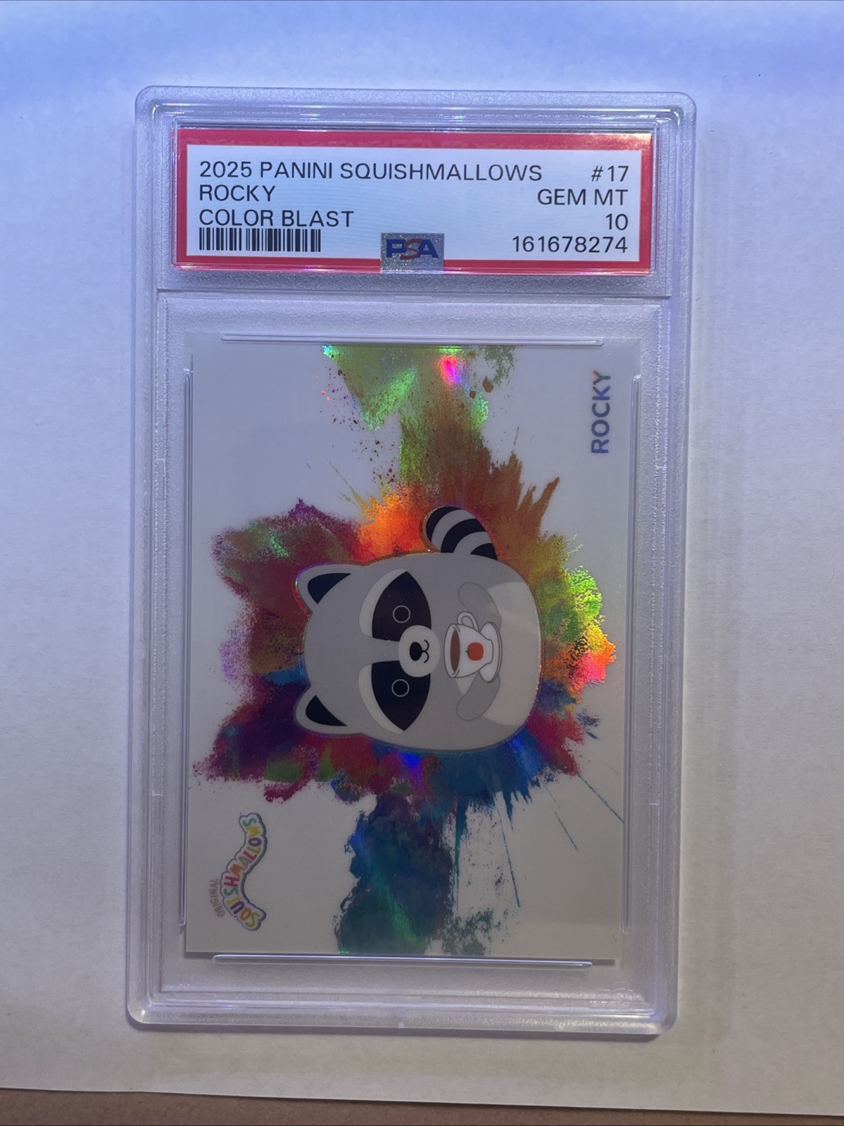 2025 Panini Squishmallows Rocky Color Blast #17 Case Hit PSA 10 POP 2