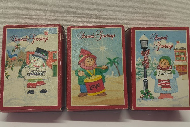 Vintage Jasco Christmas Candle Lot of 3 Seasons Greetings Snowman Drummer Boy