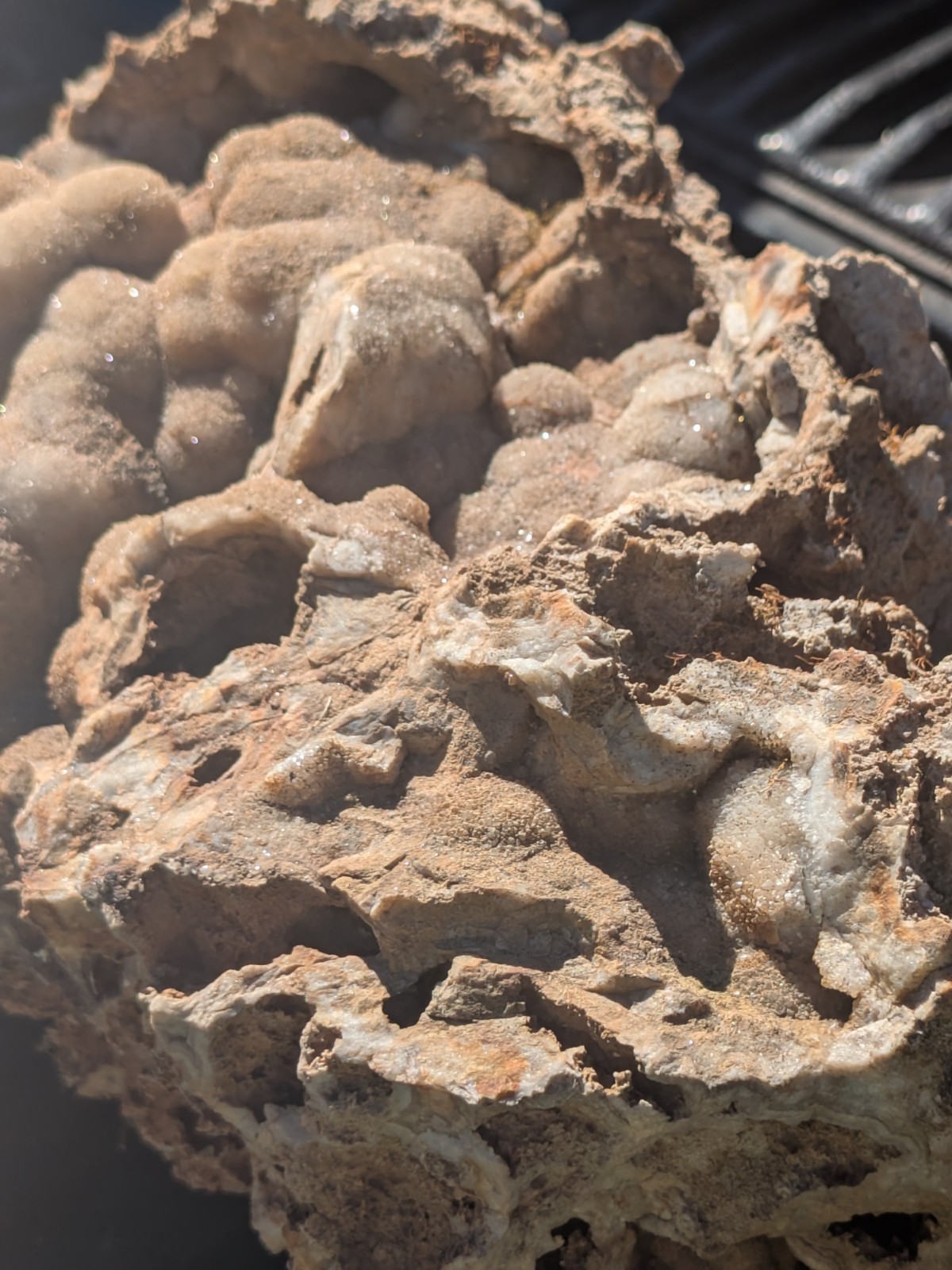31 lb 14 oz Missouri Druzy Quartz Botryoidal Chalcedony on Agate Matrix