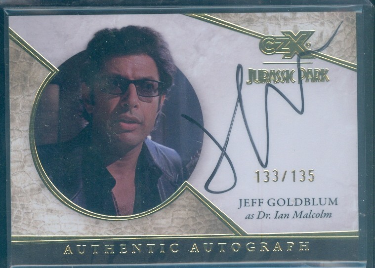 Jurassic Park CZX ( JG-TM1 ) Jeff Goldblum Autograph Card [ 133/135 ]