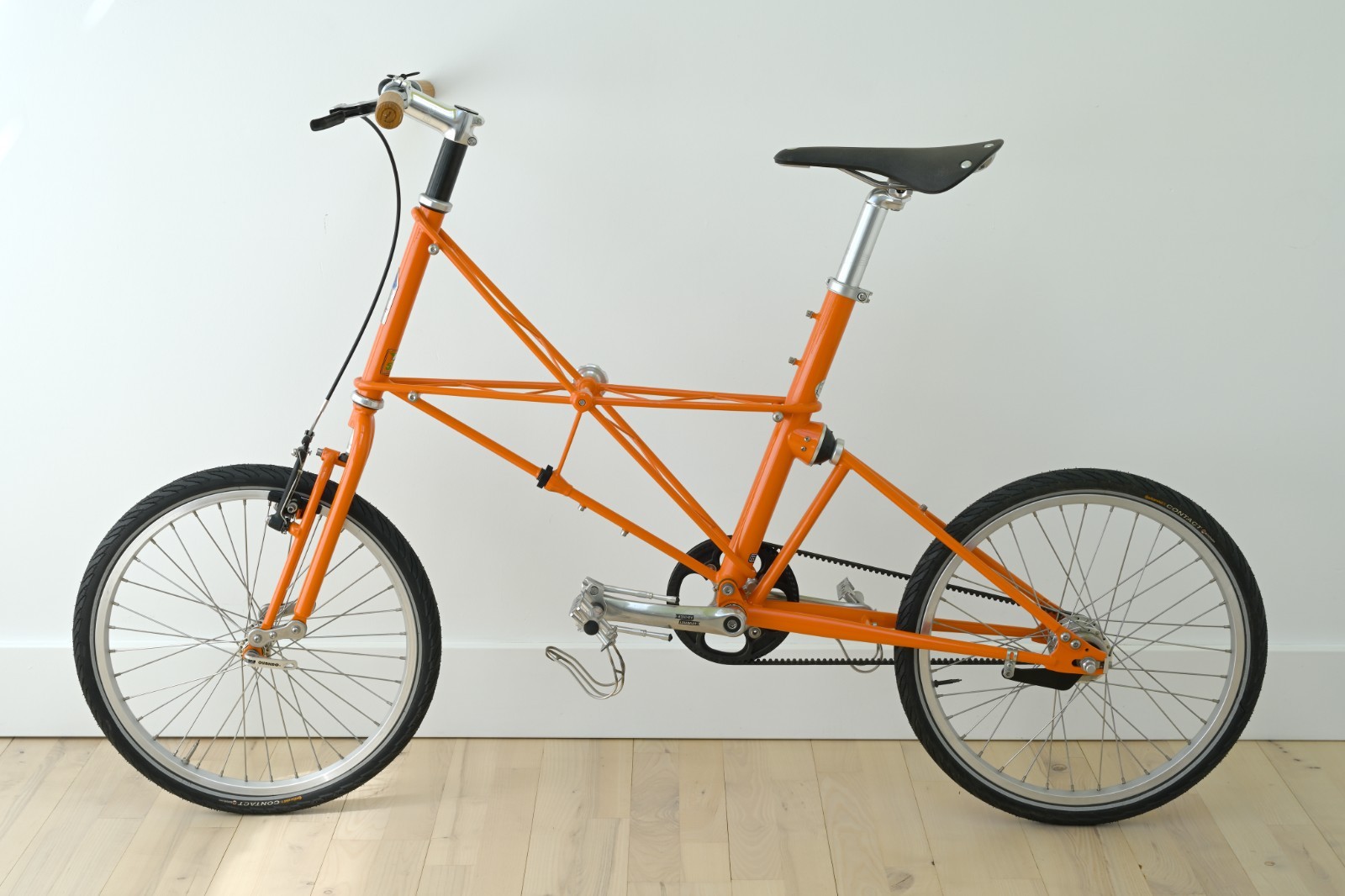Moulton TSR 2 Orange Belt Drive Separable Bike,  Sturmey Archer 2 Speed Kick Hub