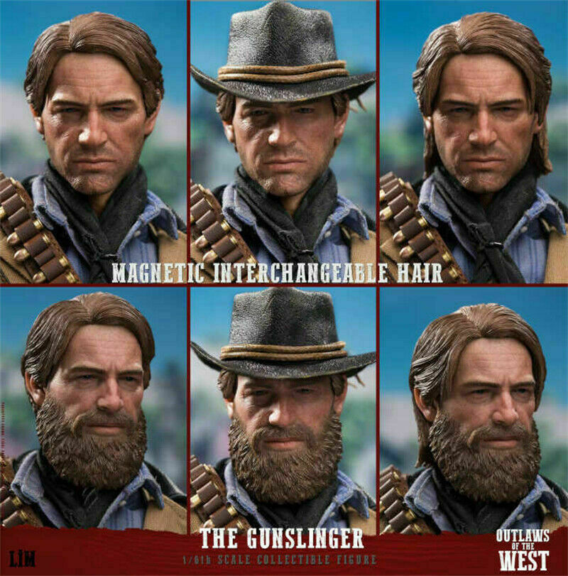LIMTOYS LIM008 Outlaw Of The West Arthur Morgan With Three Heads 1/6 Figure New