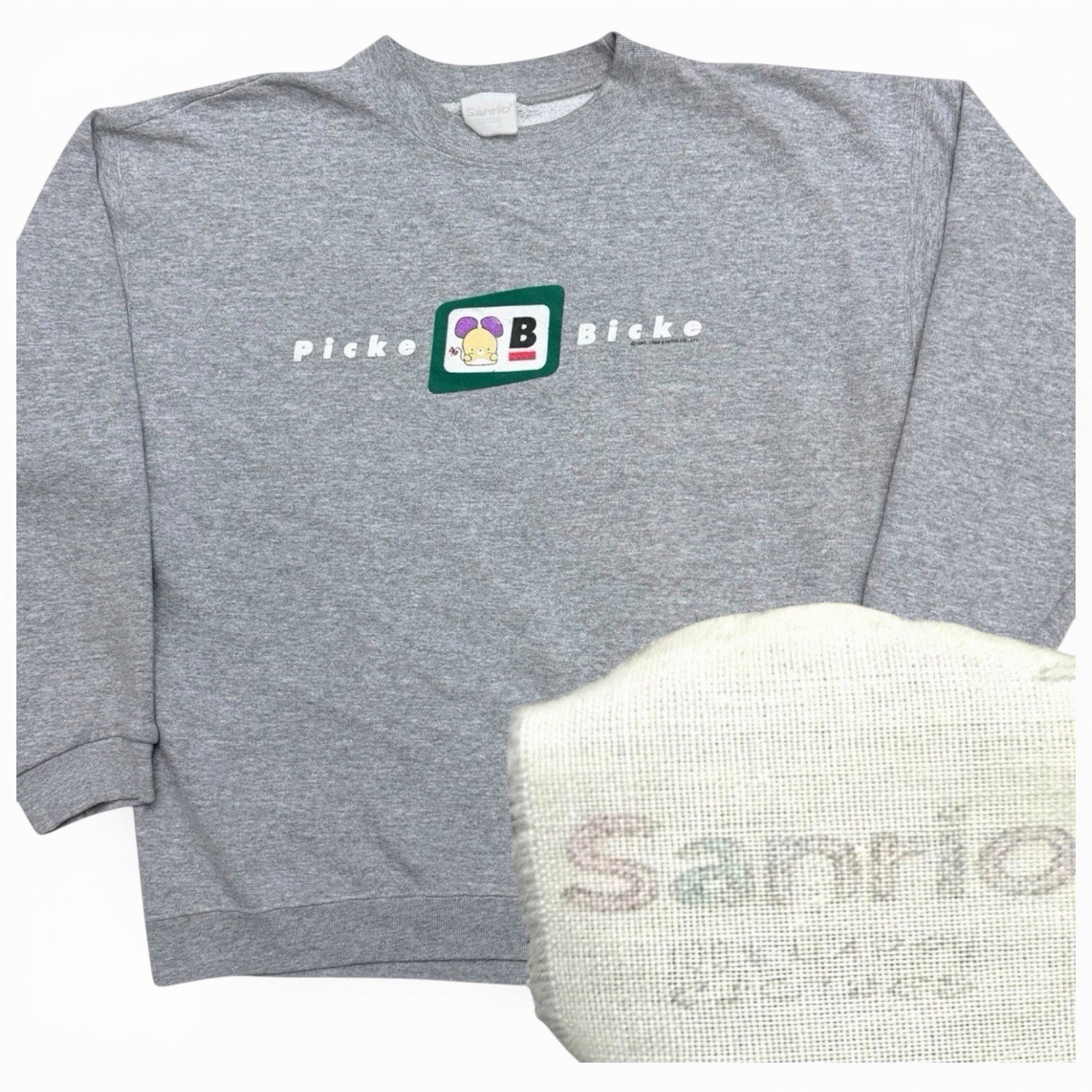 Vintage Sanrio 1994 1996 Picke Bicke Mouse Sweater RARE Sanrio Tag Size 22x25