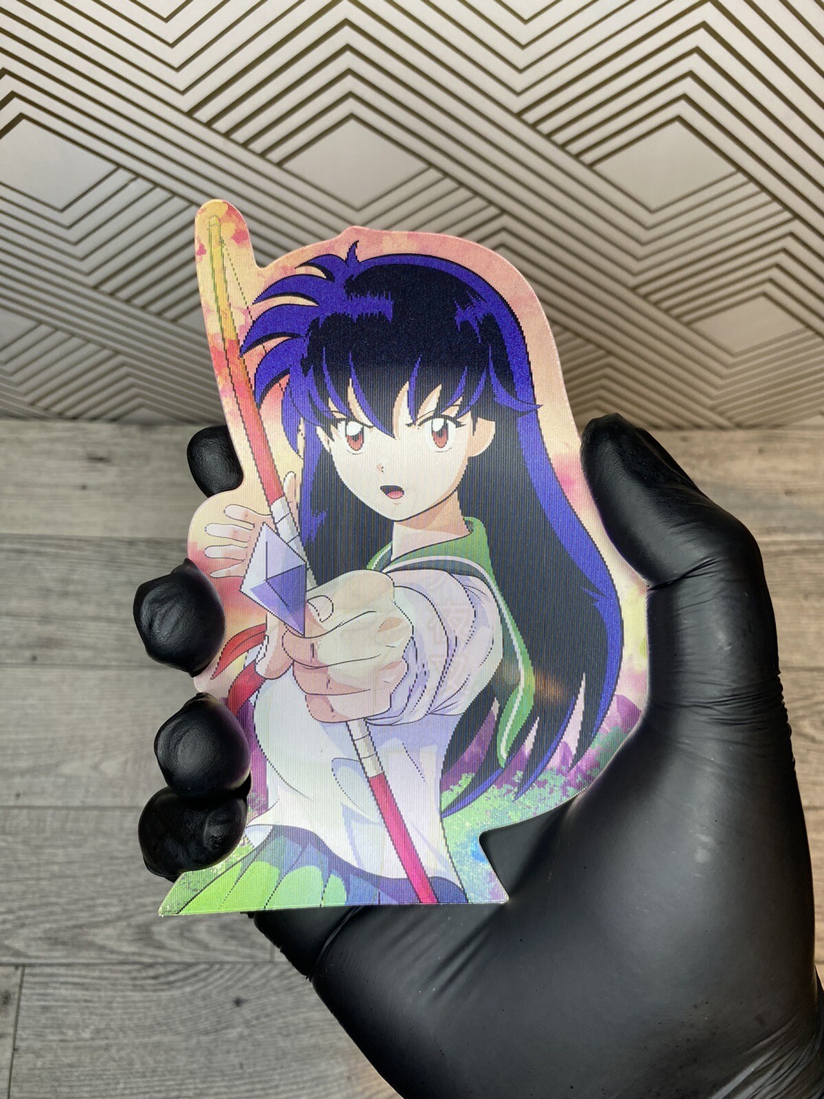 Inuyasha Kagome Higurashi Lenticular Motion Moving Car Sticker Decal Peeker