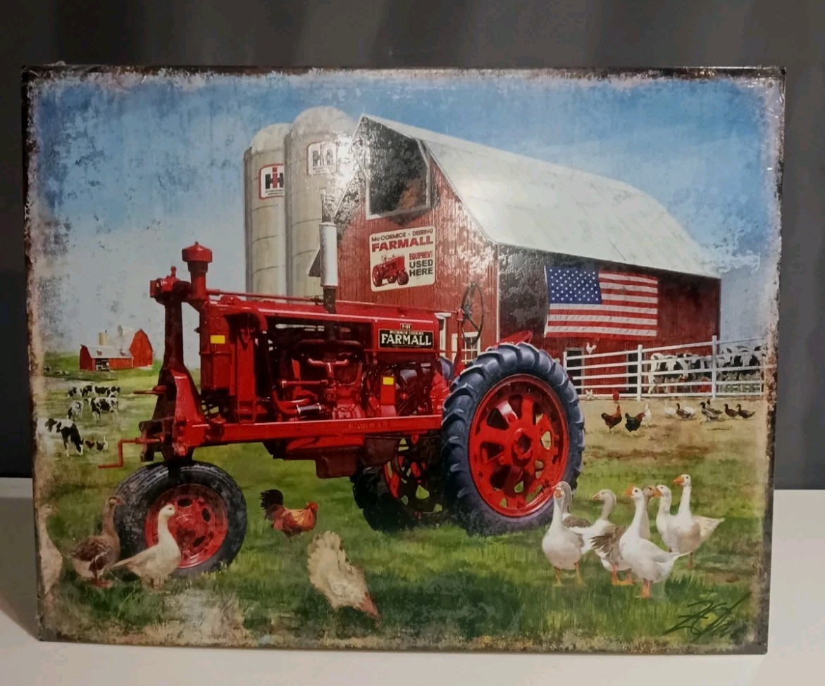 McCormick Deering Farmall Equipment Used Here,Tin Metal Sign, 16\