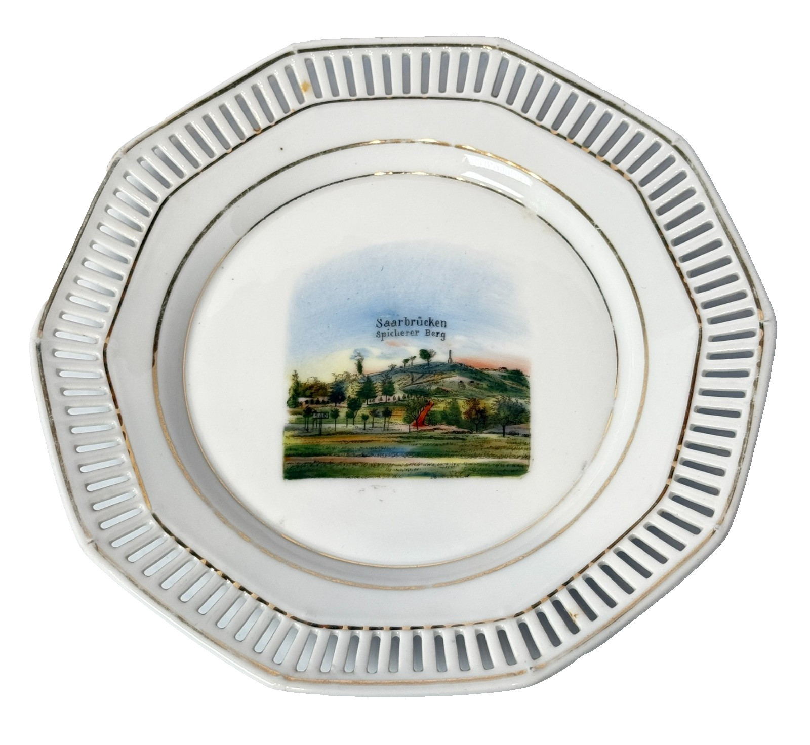 Saarbrücken Spieherer Berg GERMANY Souvenir China TRINKET DISH PLATE