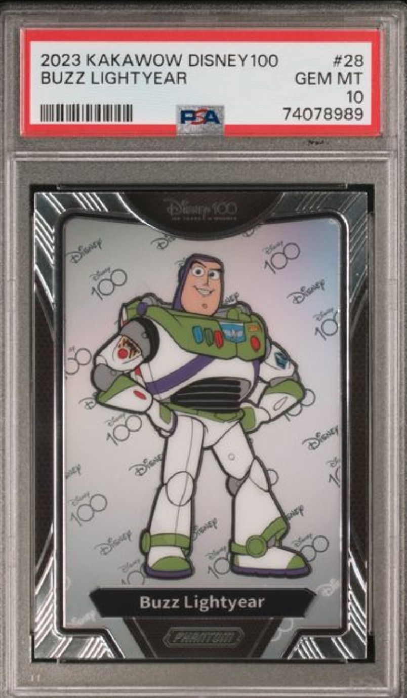 2023 KAKAWOW DISNEY100 CHARACTER #28 BUZZ PSA 10 GEM MINT RARE