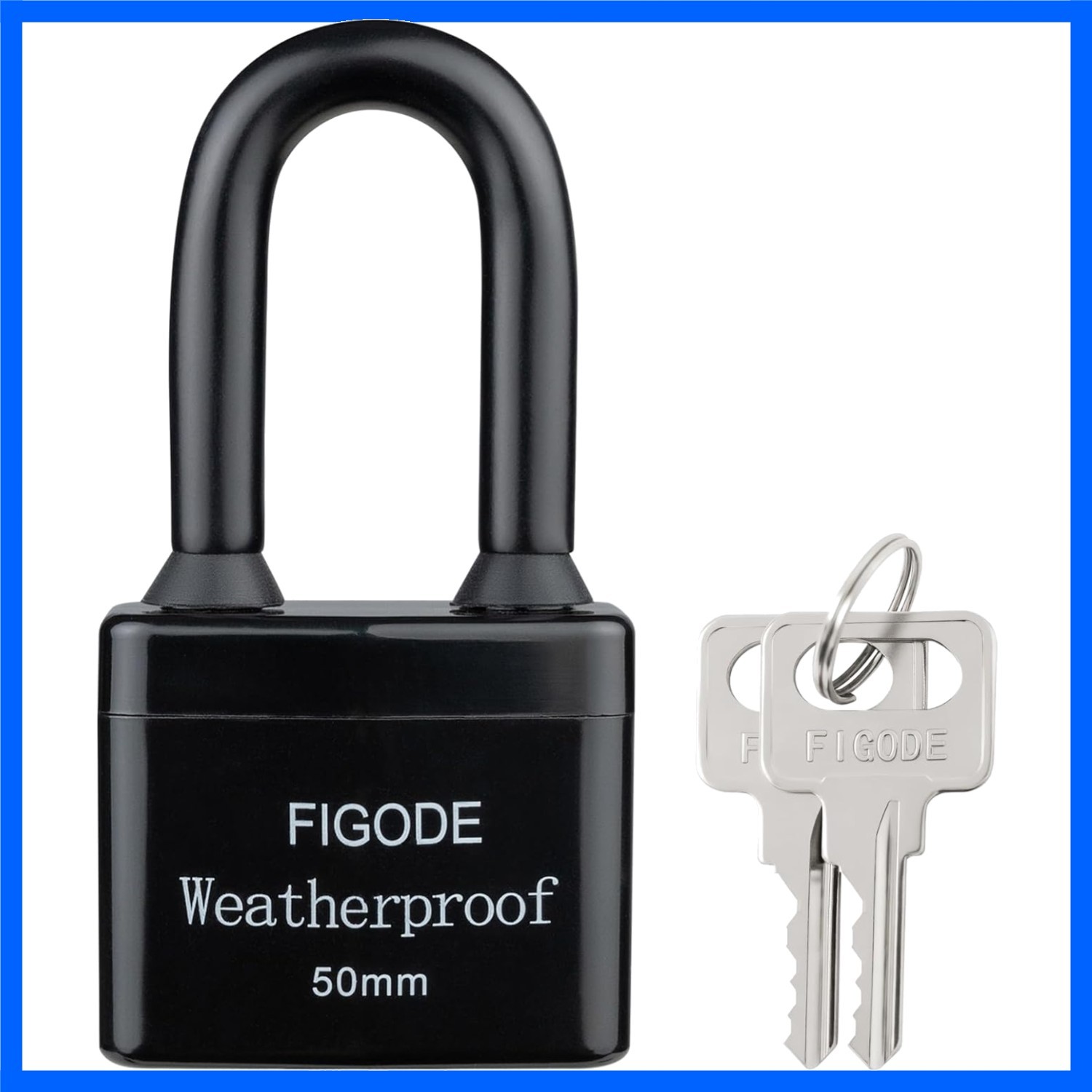 Secure Your Belongings with Heavy-Duty 2.2 in. Waterproof Padlock, Black Lock