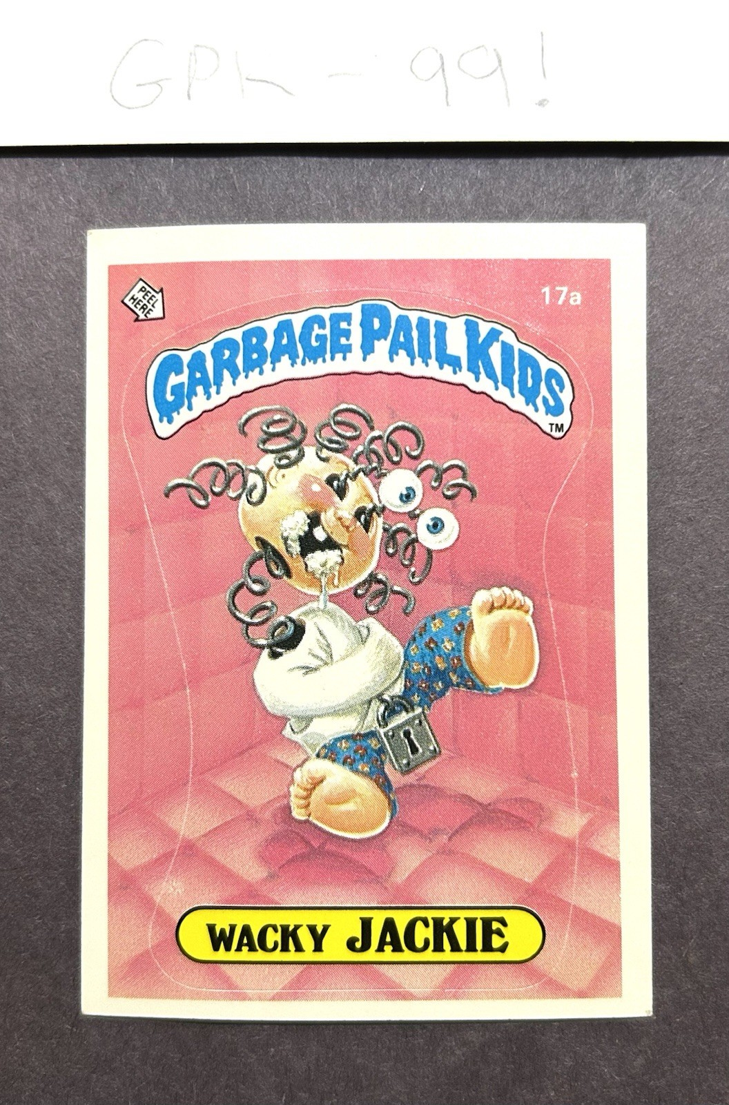 1985 Topps Garbage Pail Kids 1st Series 1 Matte Set Break #17a Wacky Jackie