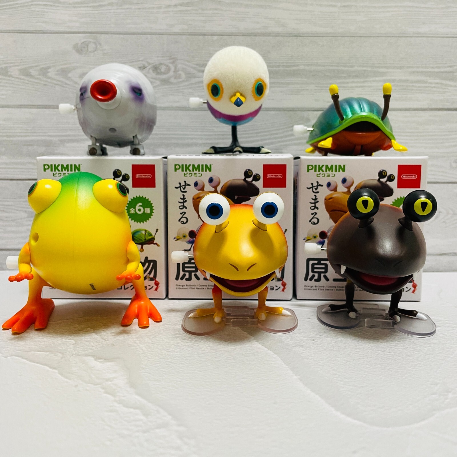 Pikmin Protists Figure Collection Complete BOX set of 6 types wind up toys New