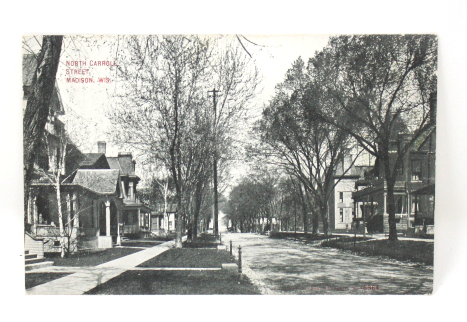 Postcard WI North Carroll Street Madison Wisconsin Residential View