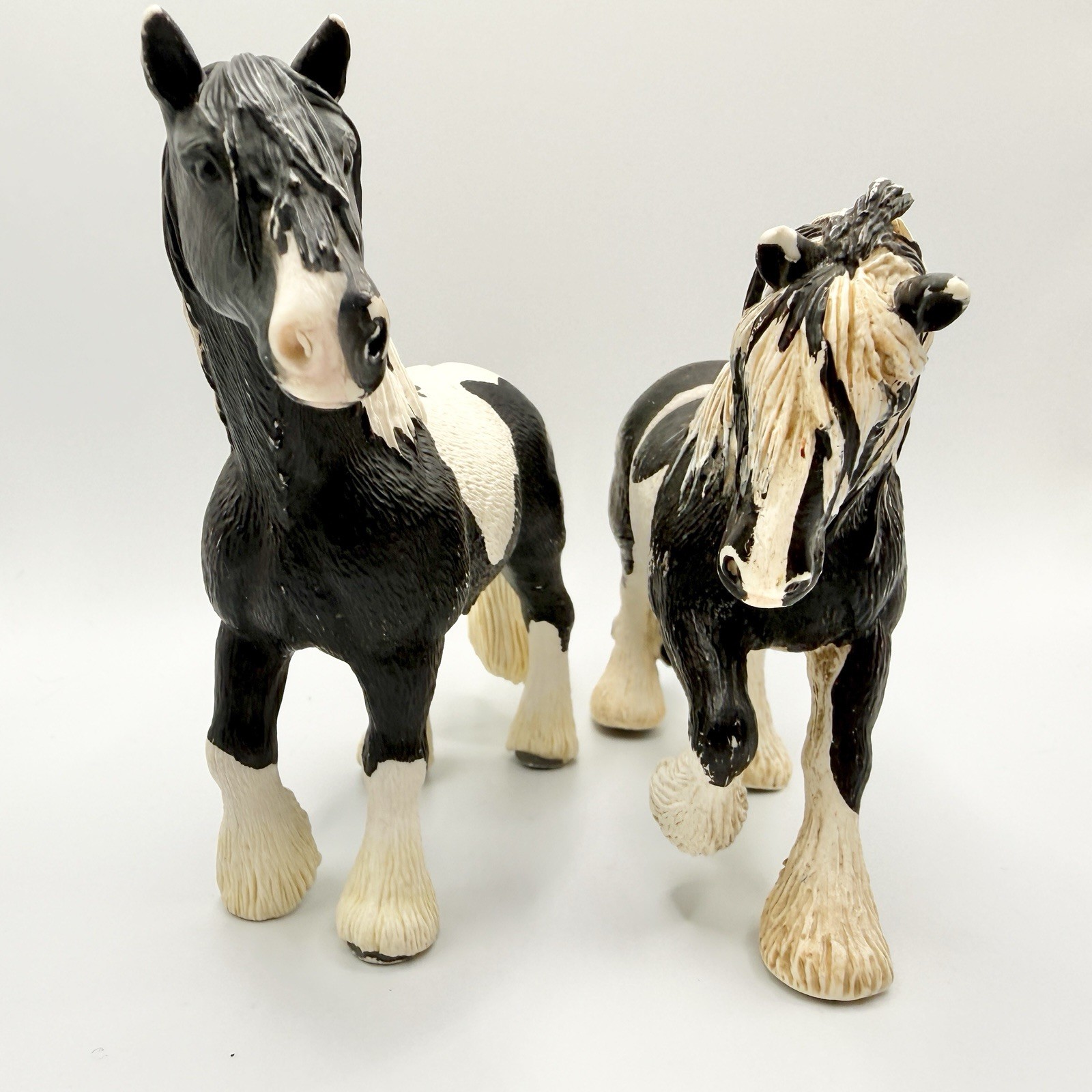 Vintage Schleich Tinker Mare 2003 & Tinker Stallion 2007 Set Retired Toy Figures