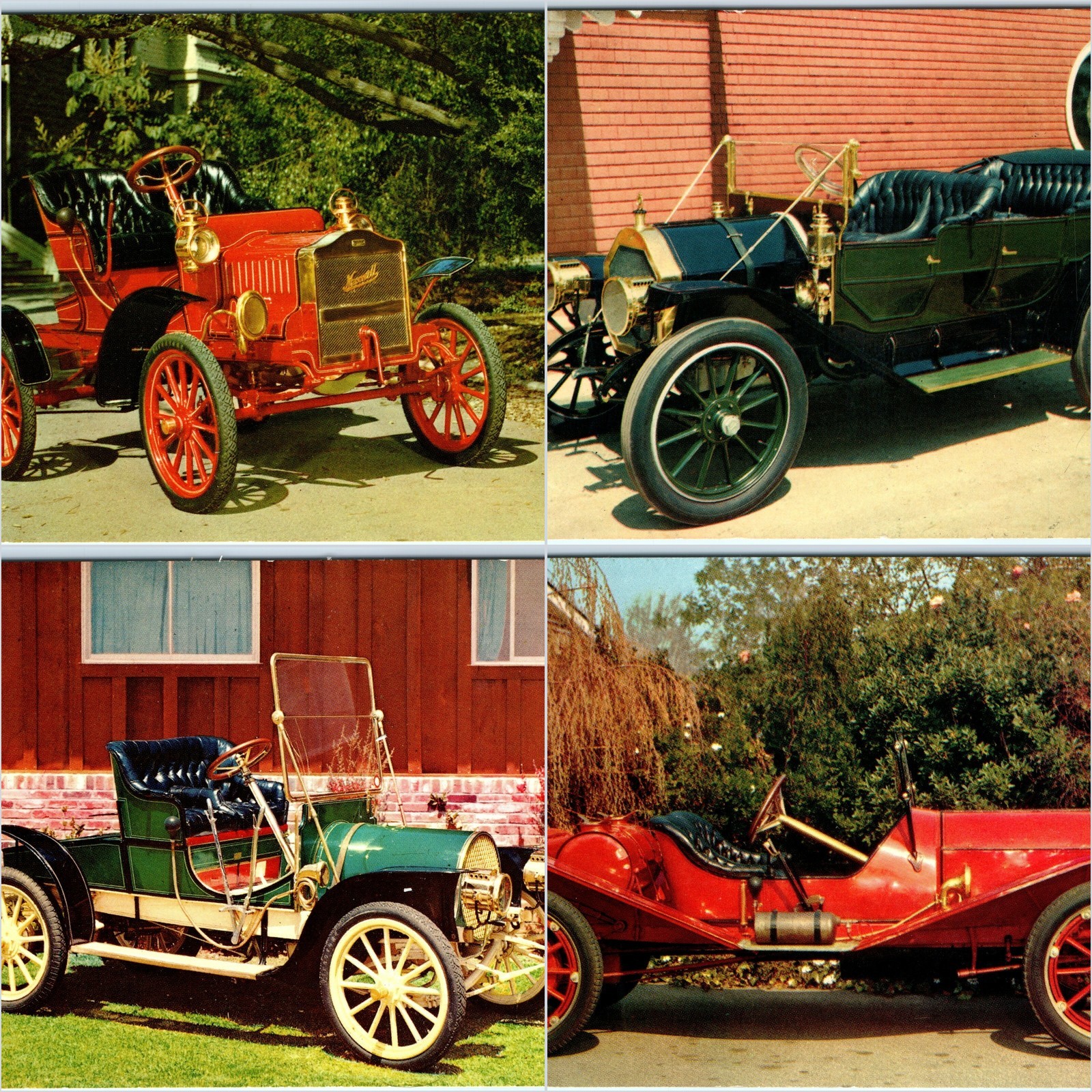 x4 LOT c1950s Waterloo, IA Antique Car Postcards Feldman Pontiac Advertising