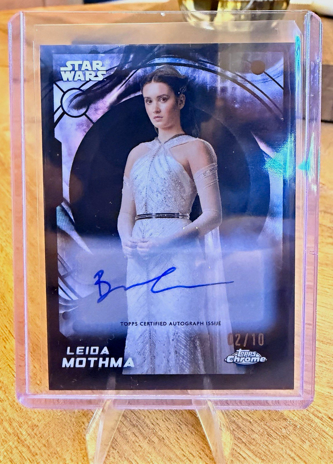Topps 2026 Chrome Star Wars Leida Mothma - Bronte Carmichael - Black Auto 02/10