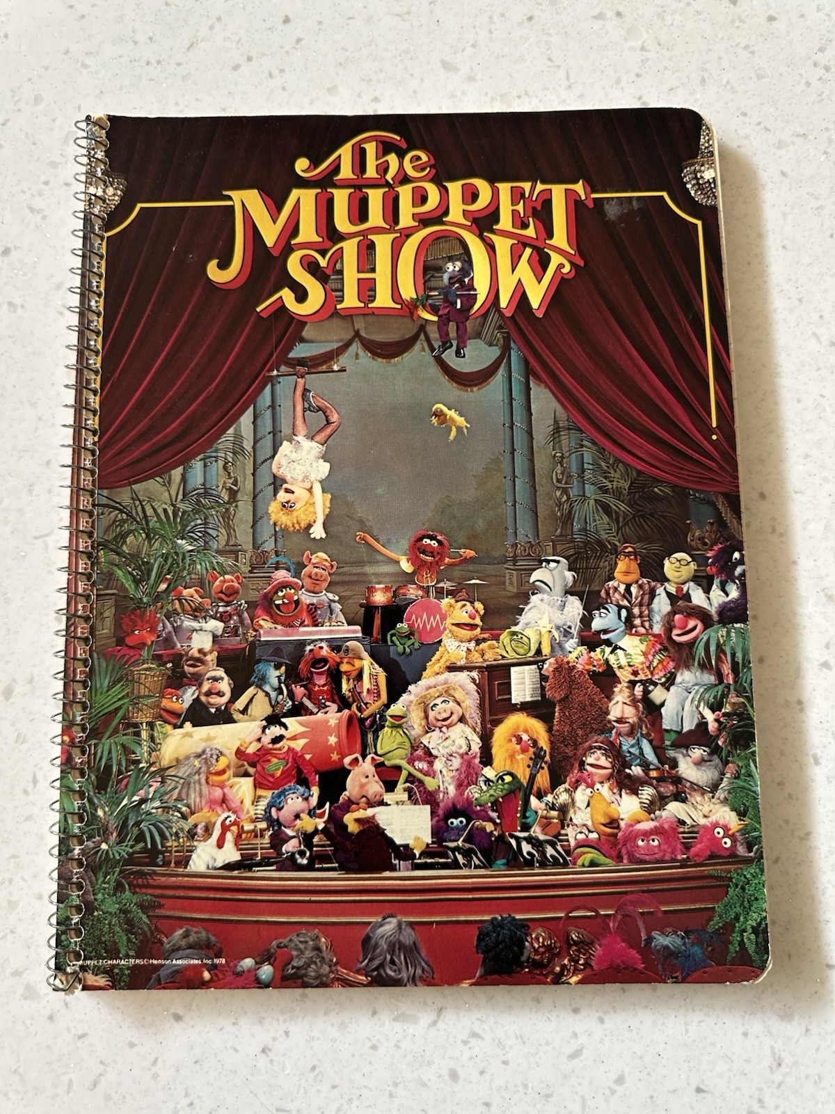 Vintage 1978 spiral-bound notebook The Muppet Show Wide Ruled Paper