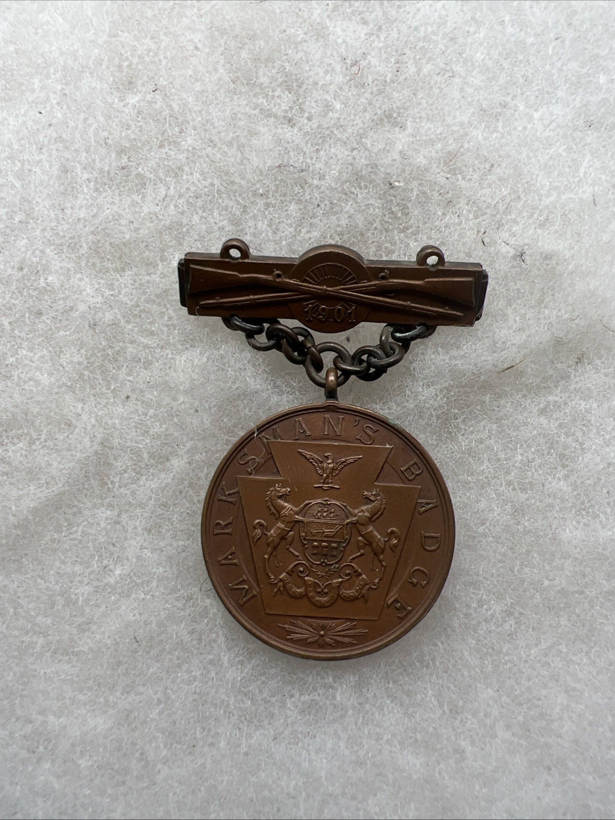 1901 U.S. Army Pennsylvania National Guard Marksman Badge / Medal (KK80
