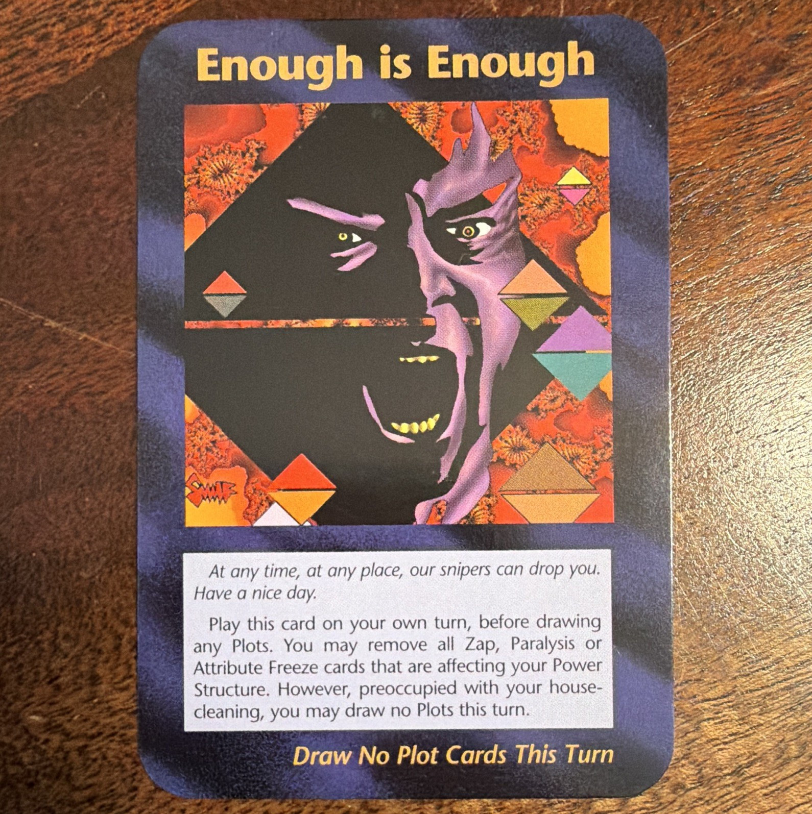Illuminati: New World Order “Enough is Enough” 1995 Card TRUMP creepy