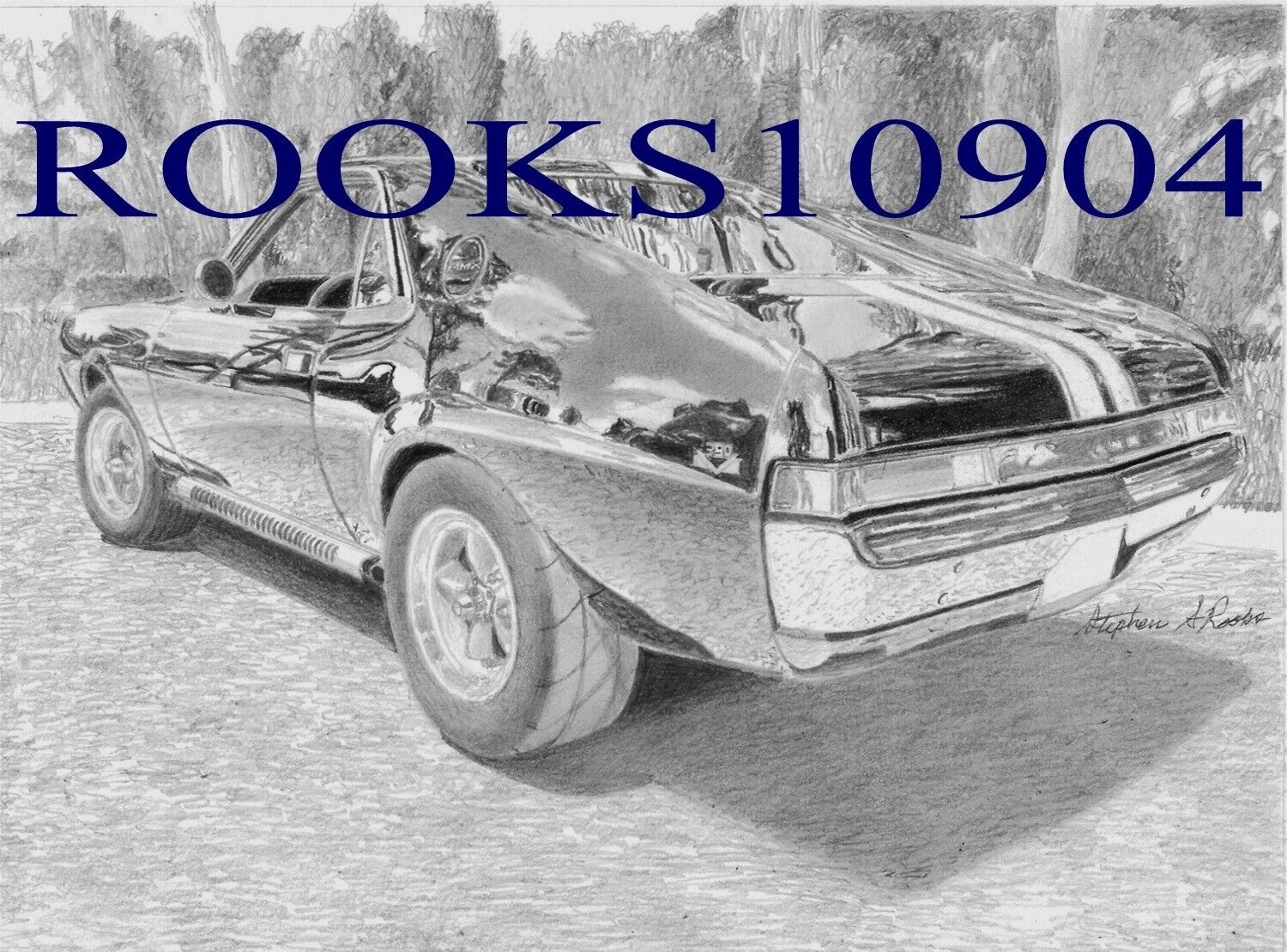 1969 AMC AMX Rear View MUSCLE CAR ART PRINT