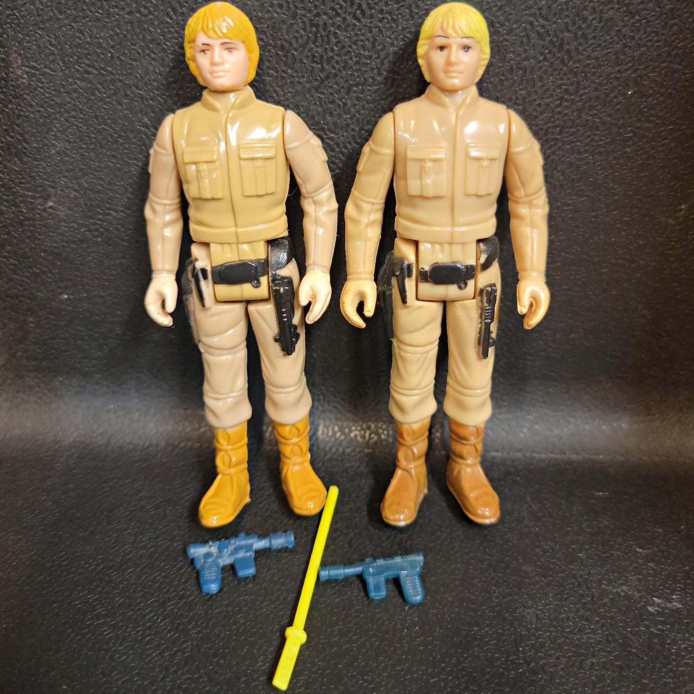 2 STAR WARS Bespin Luke Skywalker 1 brown Hair, 1 Yellow Hair, 1980