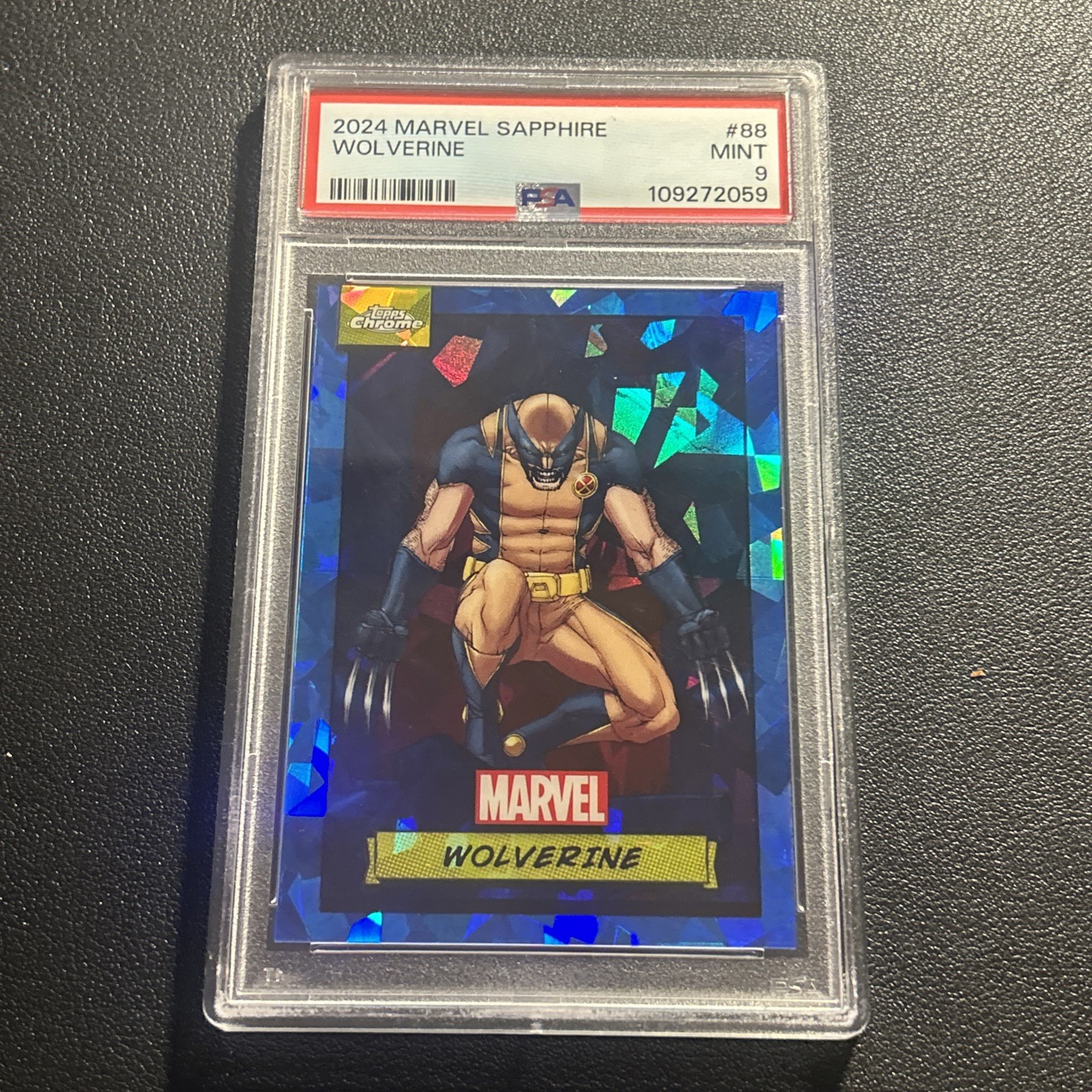 2024 Topps Chrome Marvel Sapphire #88 Wolverine PSA 9 MINT