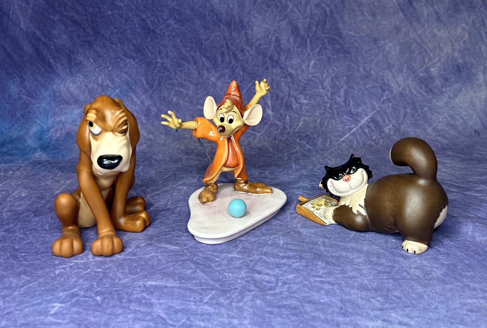 Lot of 3 Disney WDCC Figures Jaq, Lucifer, & Bruno From Cinderella No Box No COA
